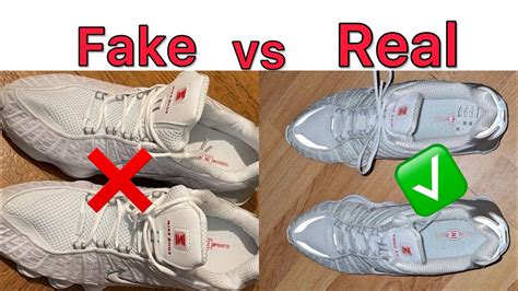 nike shox fake vs real